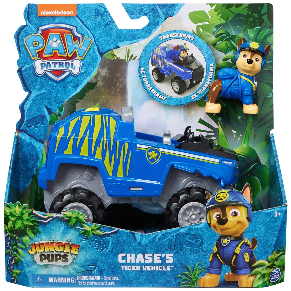 PAW Patrol Dschungelwelpen – Chase Tiger Rettungsfahrzeug