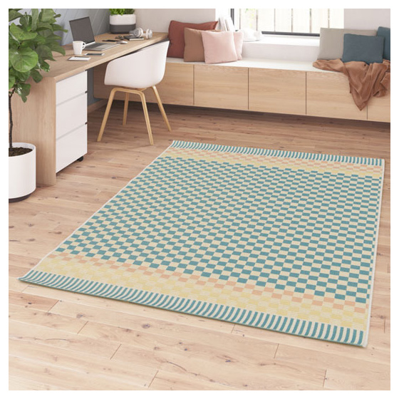 Tapis d'intérieur ou d'extérieur - aglaé - pastel multicolore - 120 x 170 cm