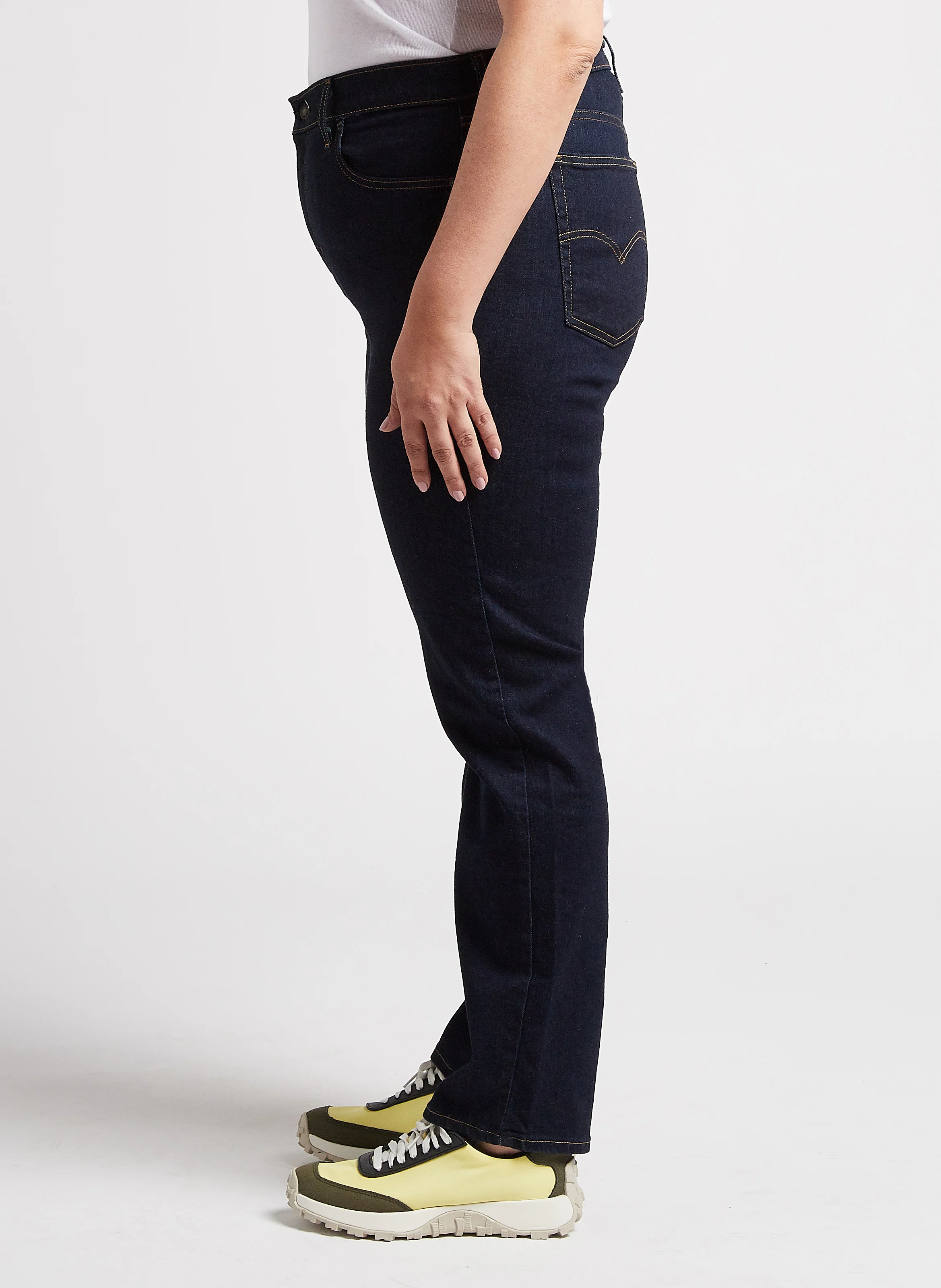724 PL HR STRAIGHT - Jean droit en coton stretch | Noir