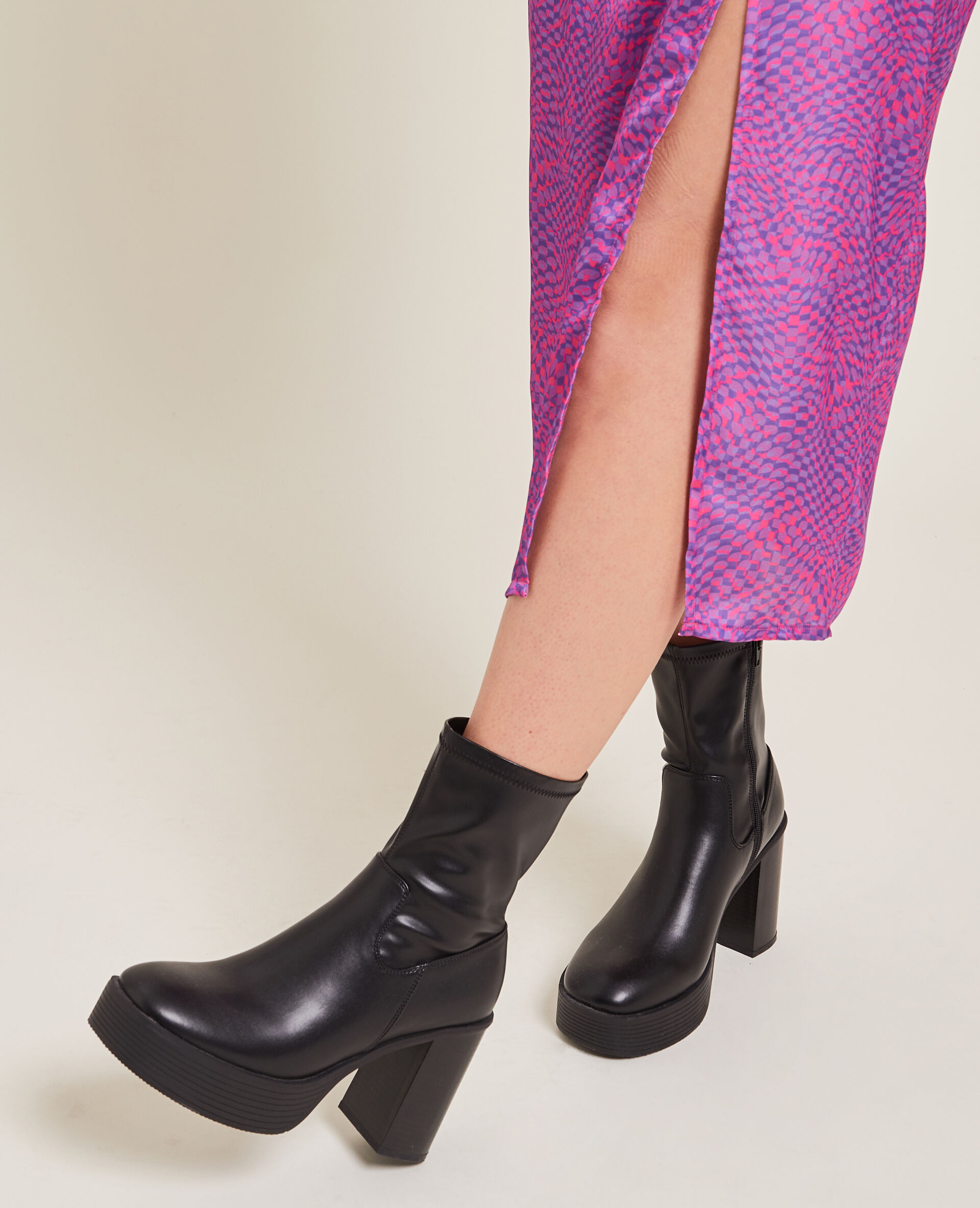 Jupe midi fendue - Violet