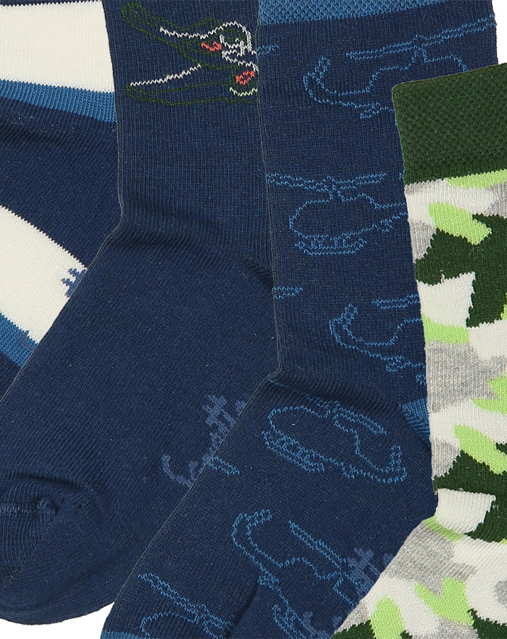 Socken CAMOUFLAGE 4er-Pack in blau/grün