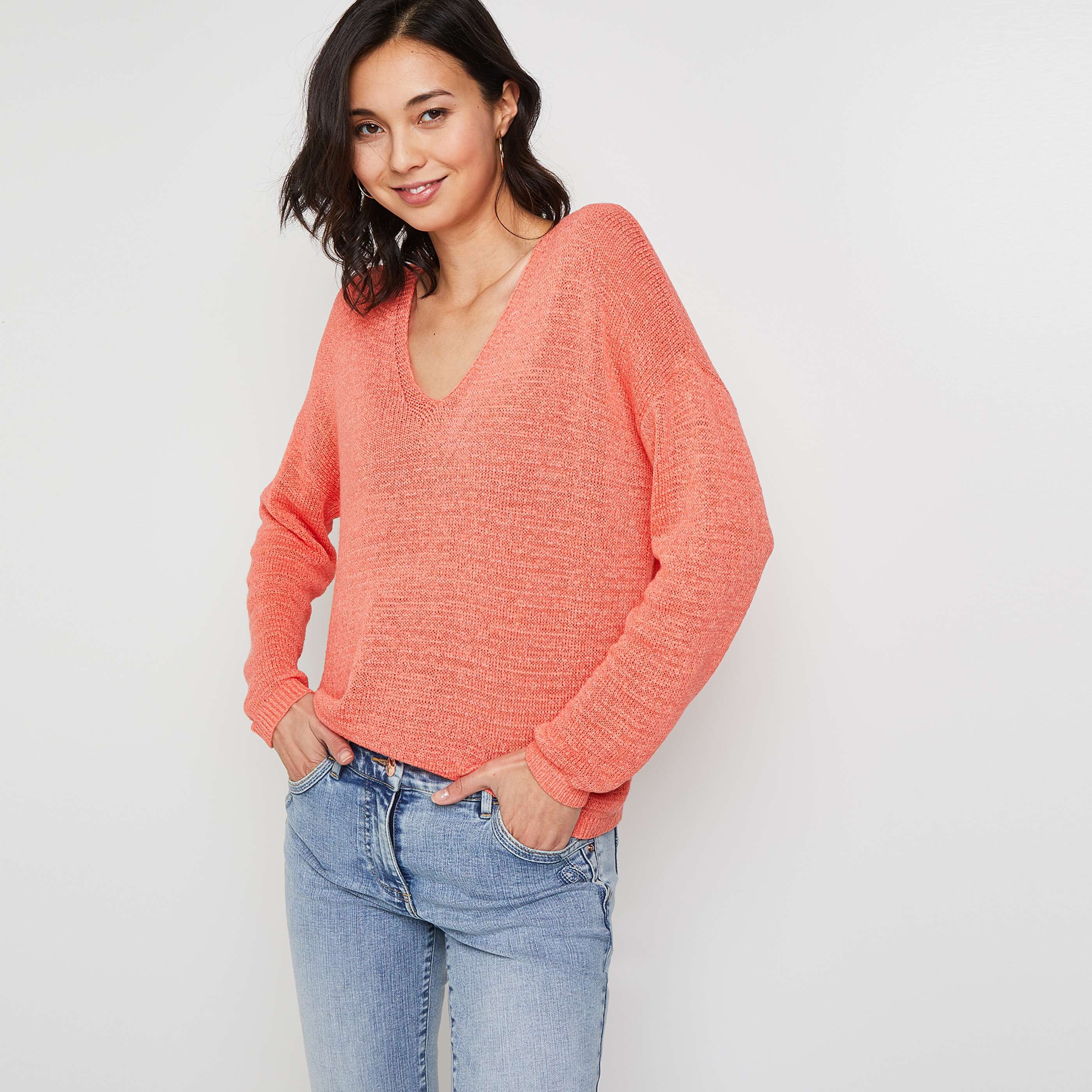 Pull maille col V - PECHE