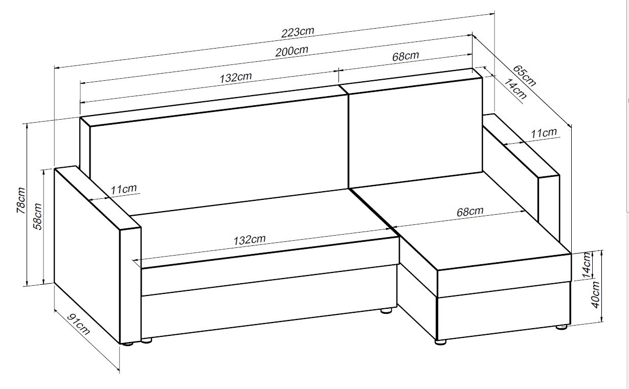 Vicco Ecksofa mit Schlaffunktion Sofa Couch Schlafsofa Bettfunktion Taschenfederkern