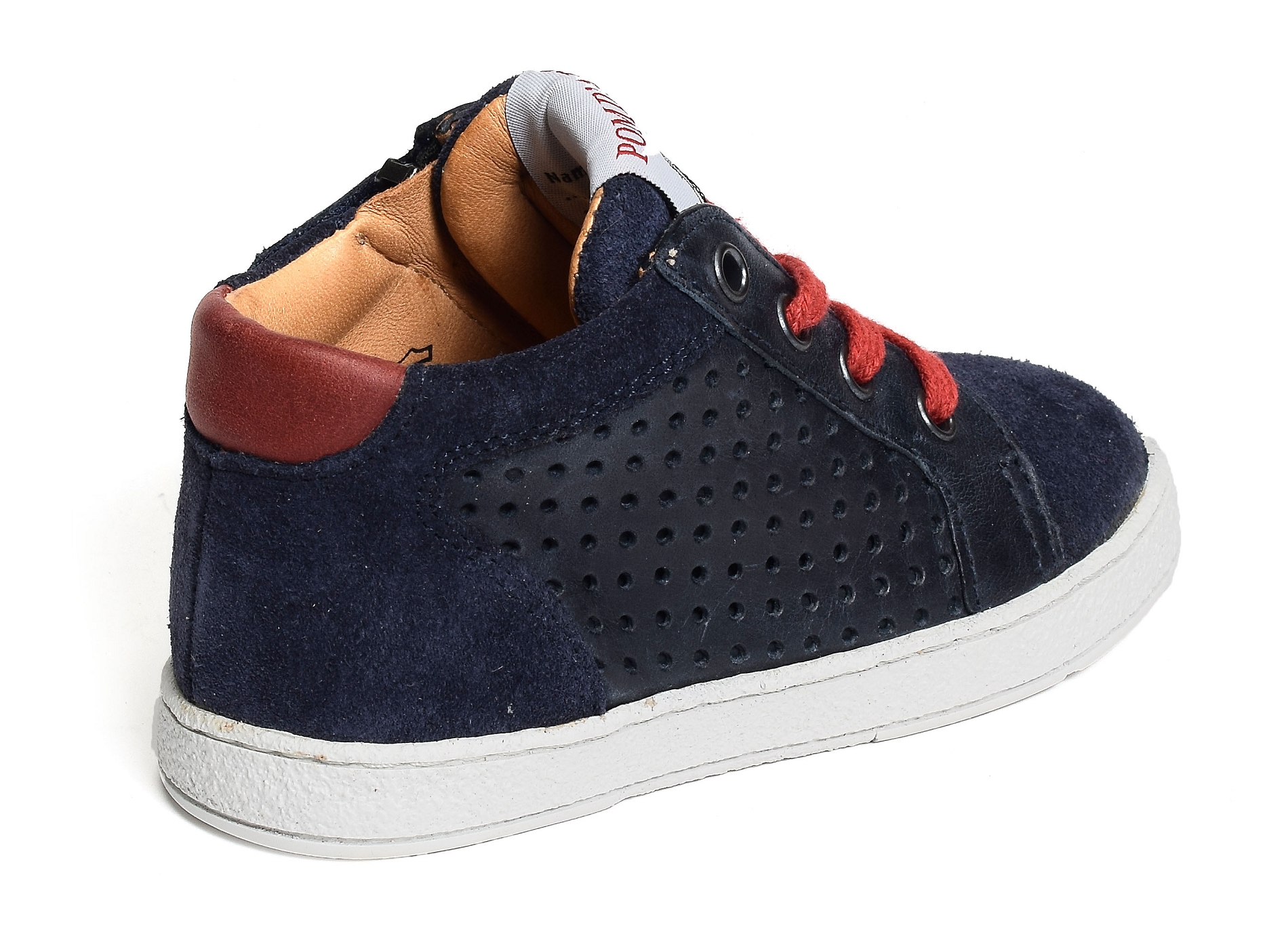Mousse zip lace marine rouge