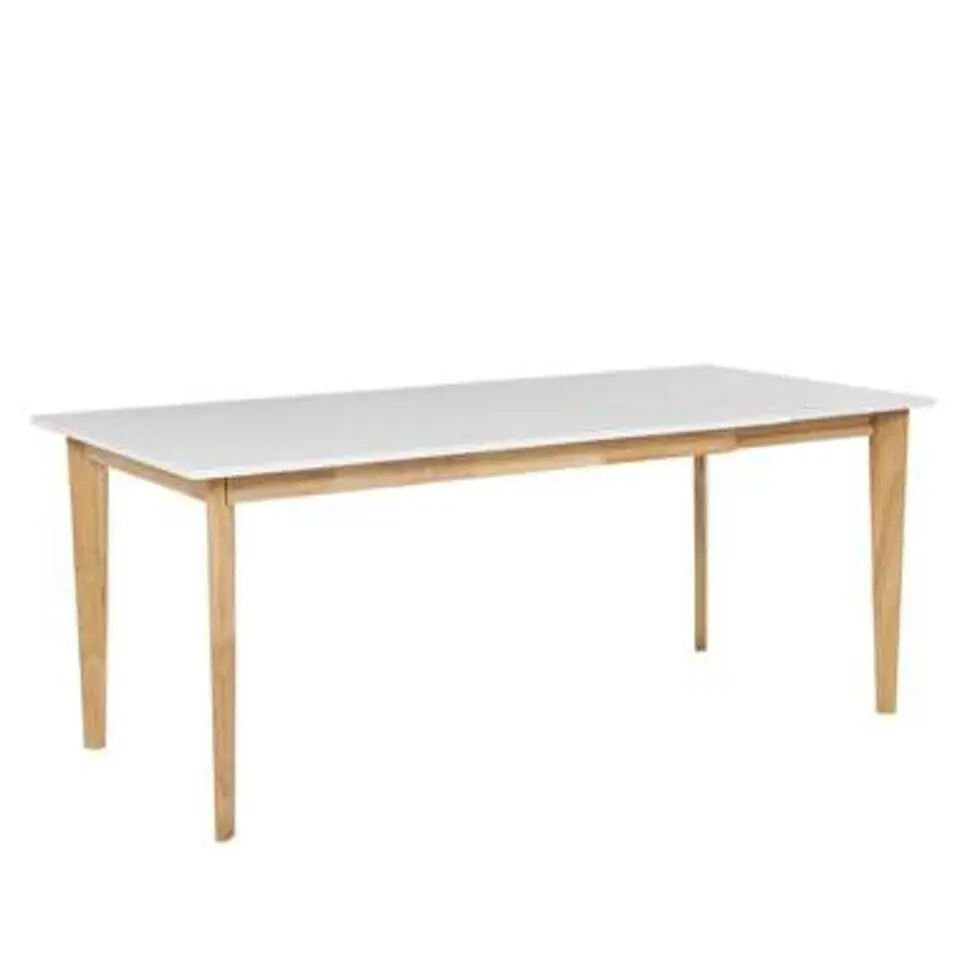 SOLA - Uitschuifbare eettafel - Wit - 90 x 140/180 cm - MDF