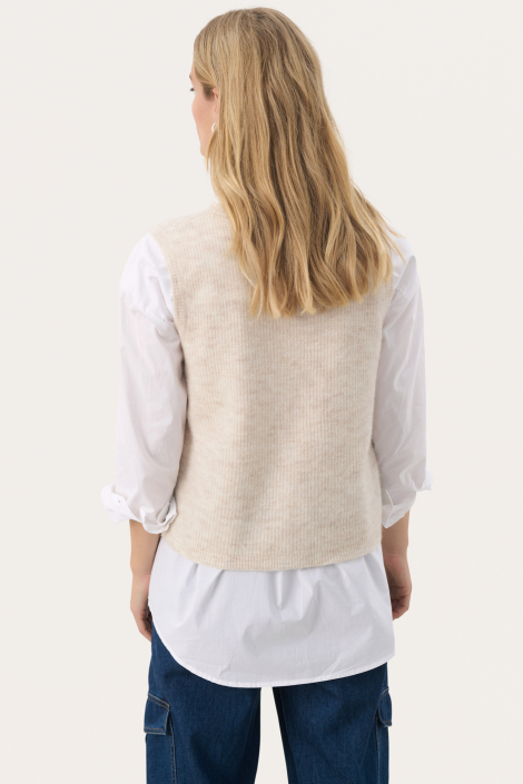 Part Two ecru dames gilet