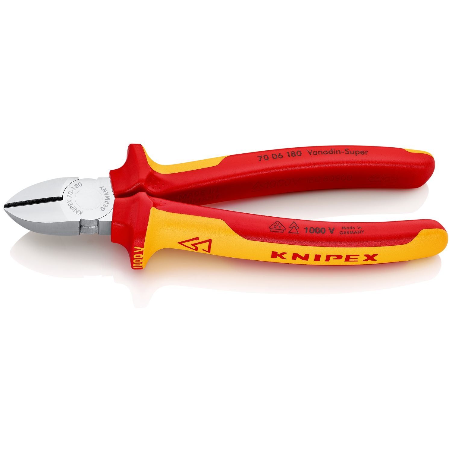 Knipex 70 06 180 Zijsnijtang Verchroomd Comfort 180mm VDE