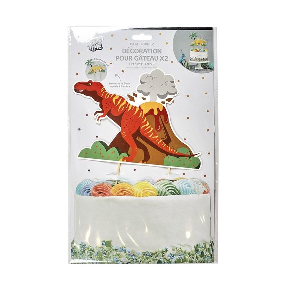 2 décorations de gâteau dinosaure