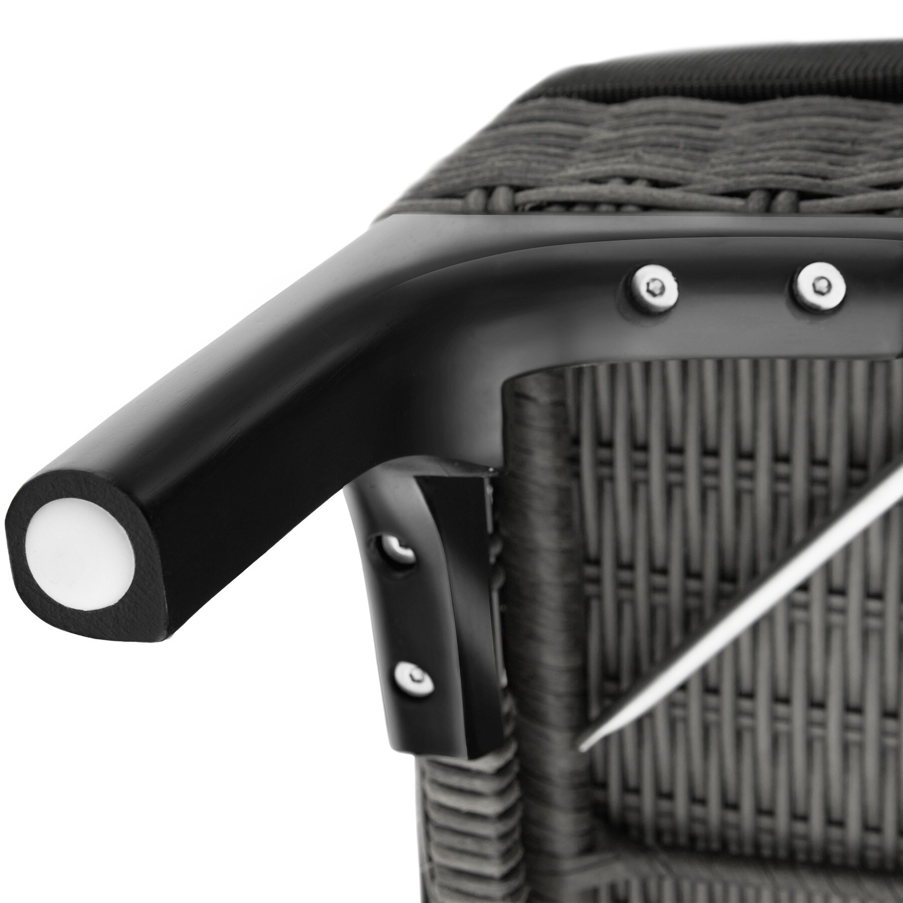 tectake® Rattan Lounge, mit Aluminiumgestell, wetterfest und UV-beständig, mit Sicherheitsglasplatte