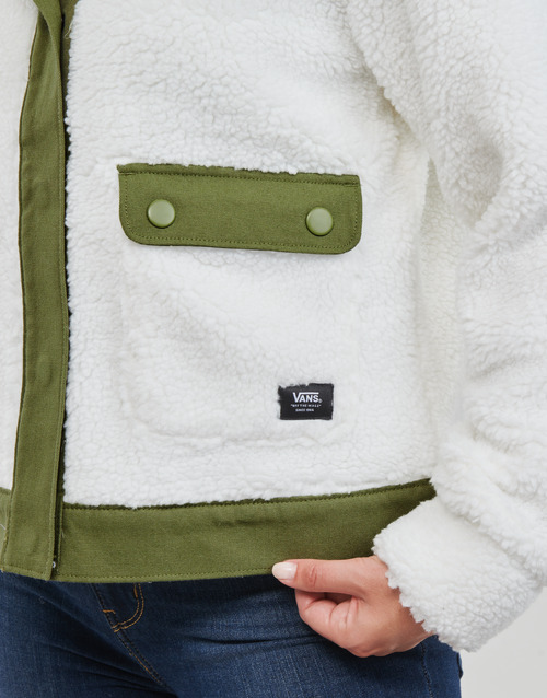 Vans - TEVIS SHERPA JACKET - Blanc / Kaki