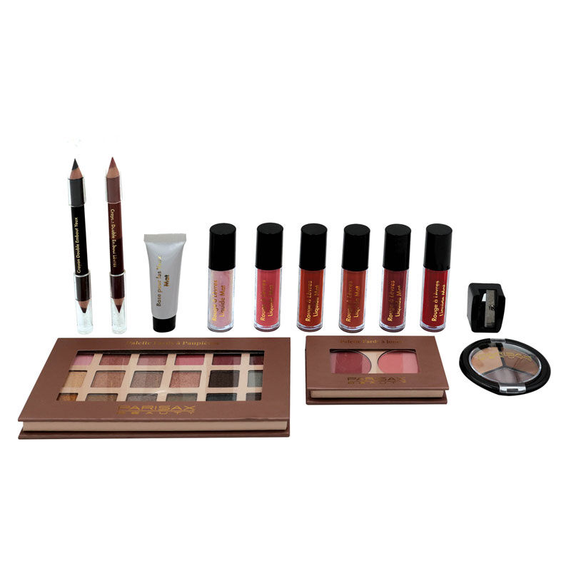 Vanity maquillage à paillettes