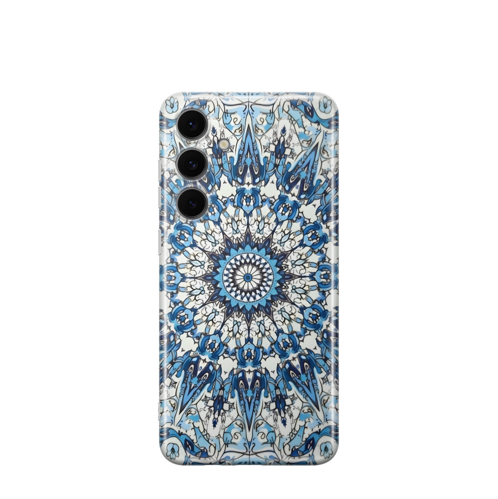 Samsung Galaxy S24 FE Gummi Hülle Majolika-Ozeanlicht - Blau