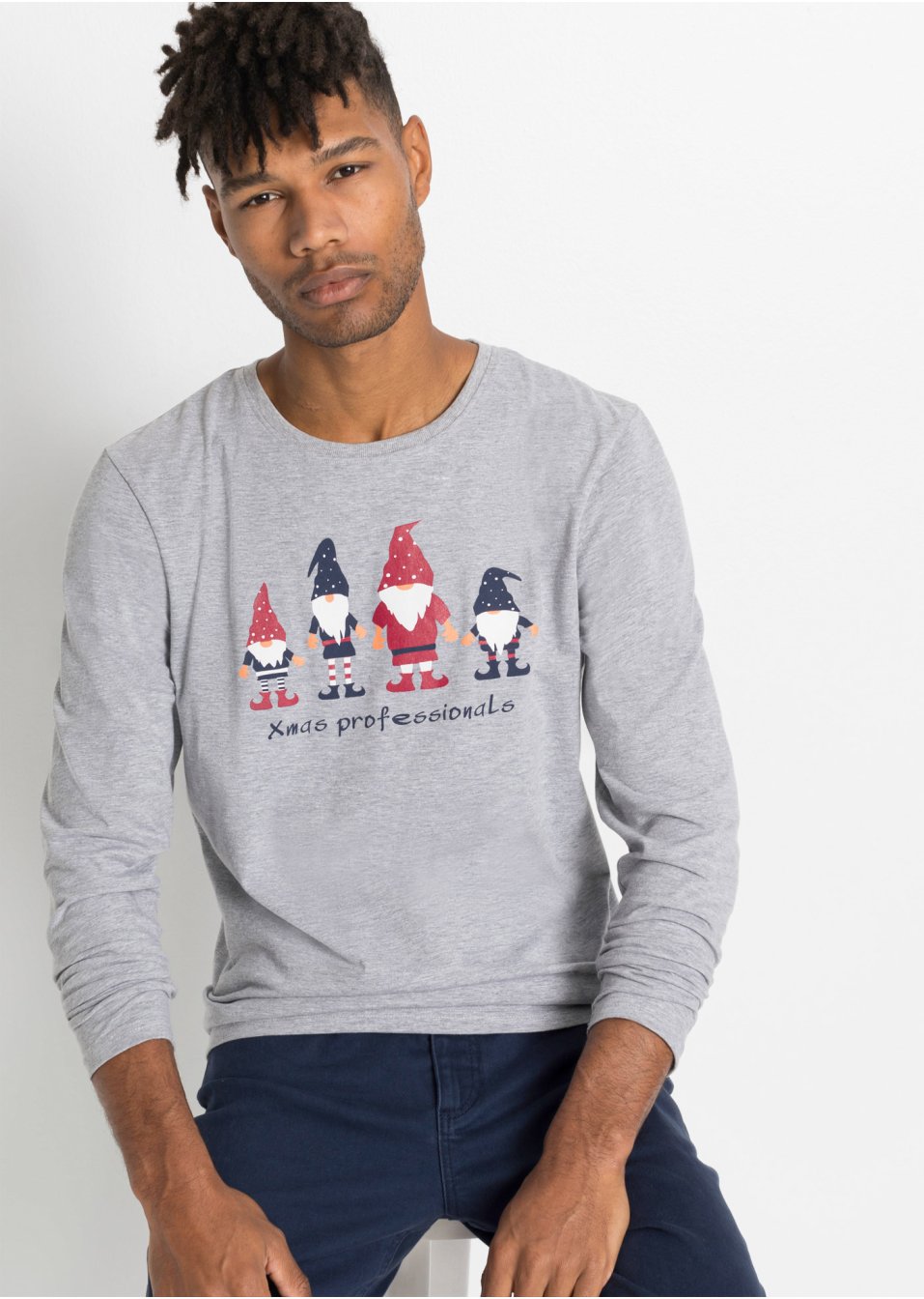 T-shirt manches longues avec motif de Noël