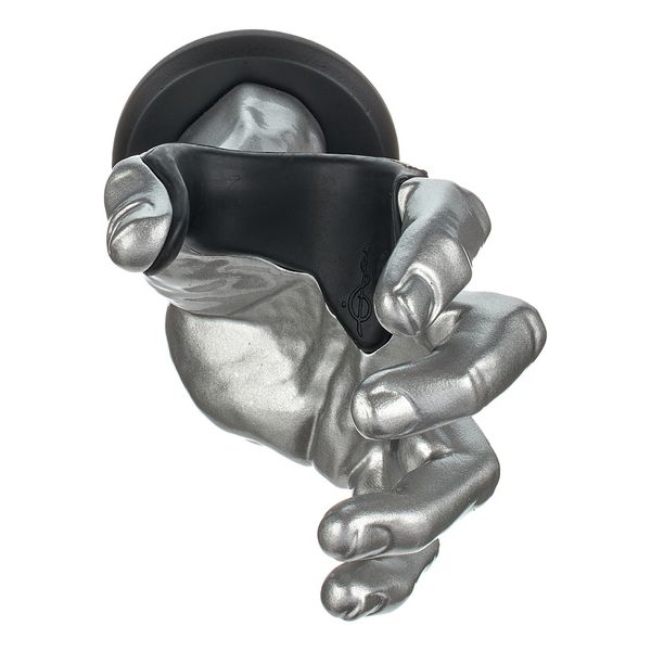 Guitar Grip Silver Metallic Male Hand left