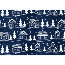 Papier cadeau de Noël 'maisonnettes'