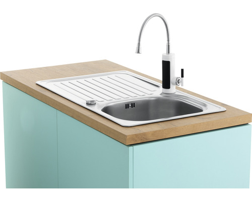EASYmaxx keukenkraan, wit/roestvrij staal/chroom 1737