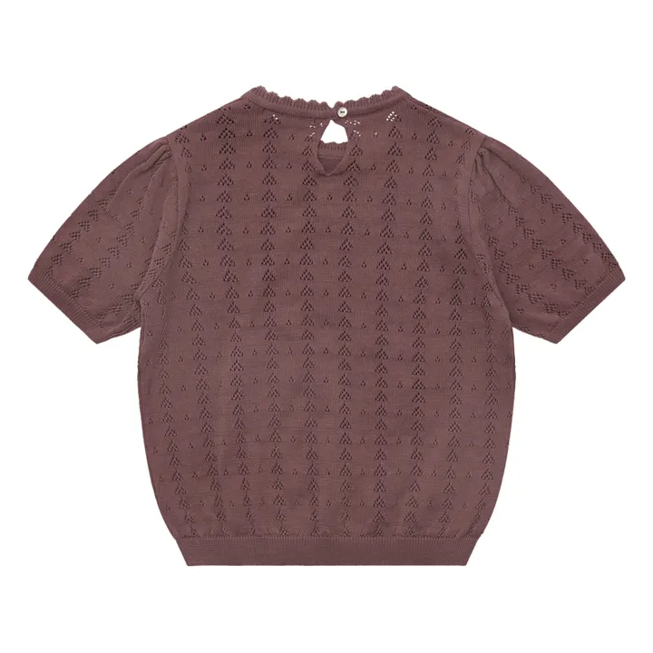 Louisiella Pull Zinnia Ajouré | Prune