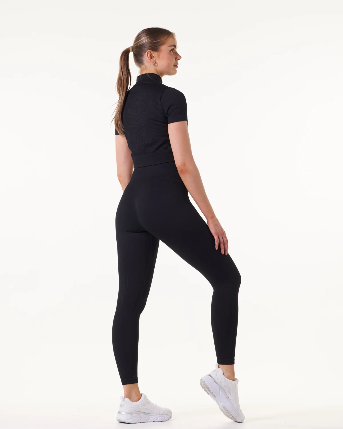 Bumpro Perfect Wide Rib Scrunch Tights Black