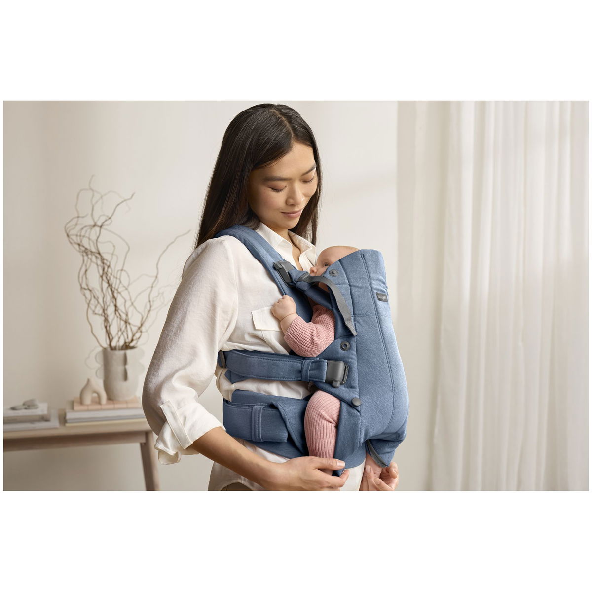 BabyBjörnBabyBjörn   Tragesitz Harmony Woven blau melange