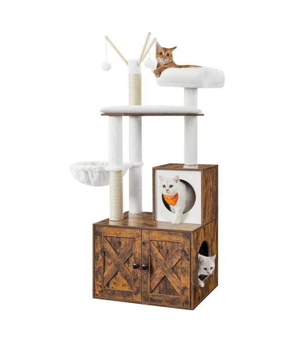 Feandrea Kratzbaum mit Katzenklo-Schrank, ca.