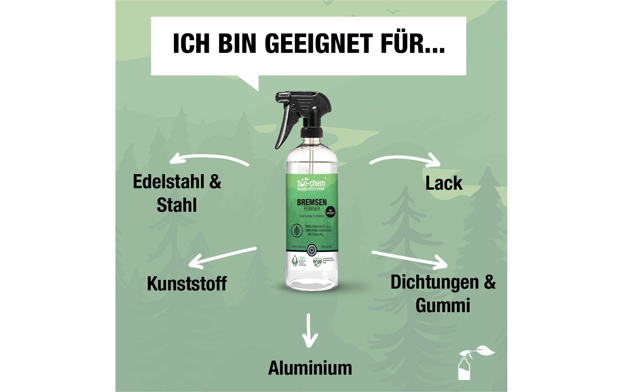 Bremsreiniger 750 mlLeistungsstarker Reiniger und Entfetter für Scheibenbremsen