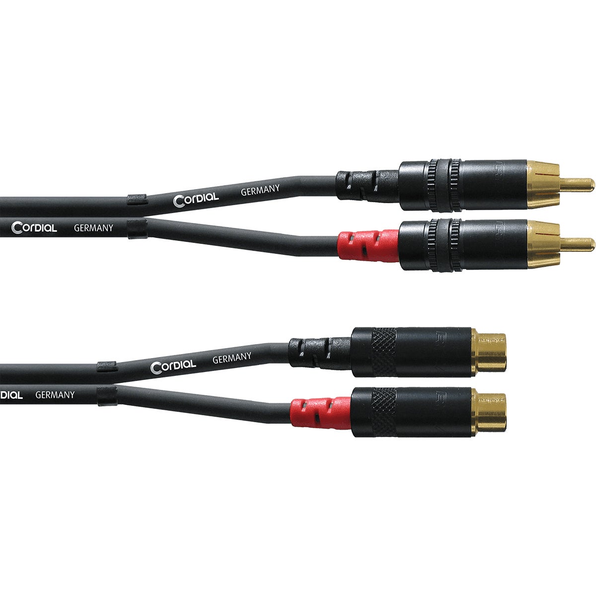 Cordial CFU3CE Intro verlengkabel 2x RCA male - 2x RCA female 3m