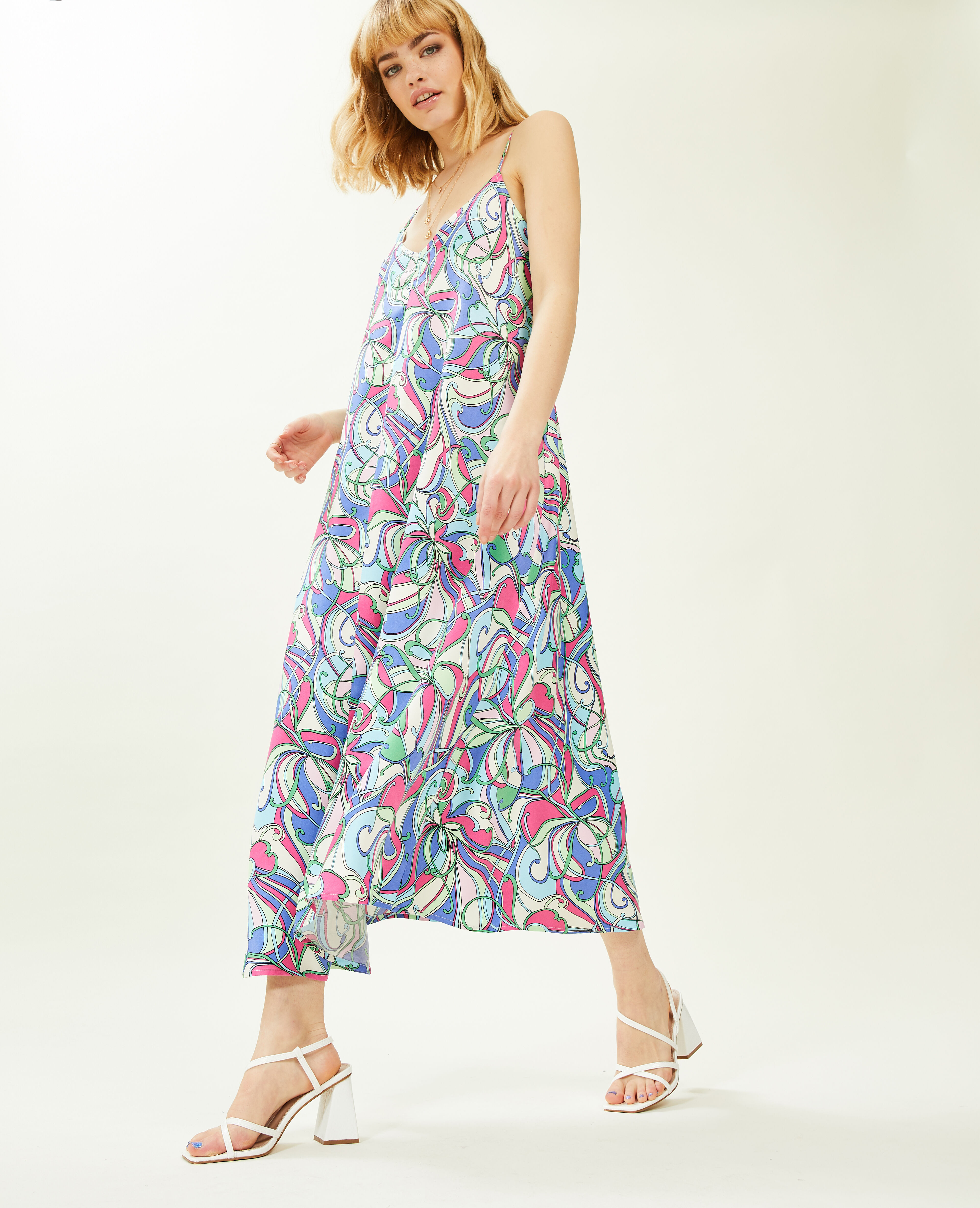 Robe dos-nu avec liens à nouer - Violet