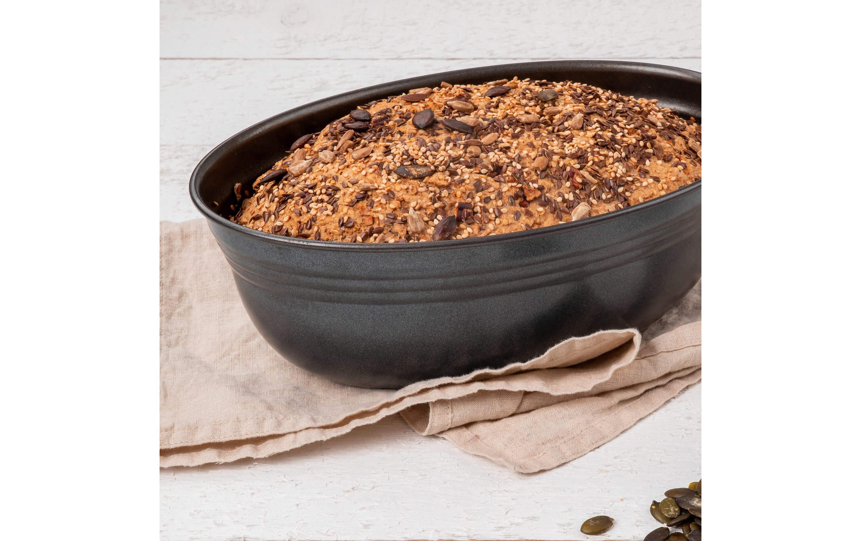 Brot-Backform Black Metallic oval, 26.5 x 16.5 cmBrotlaibbackform
