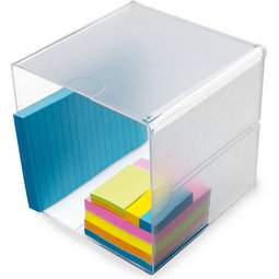 Boîte de rangement Cube Double, transparent