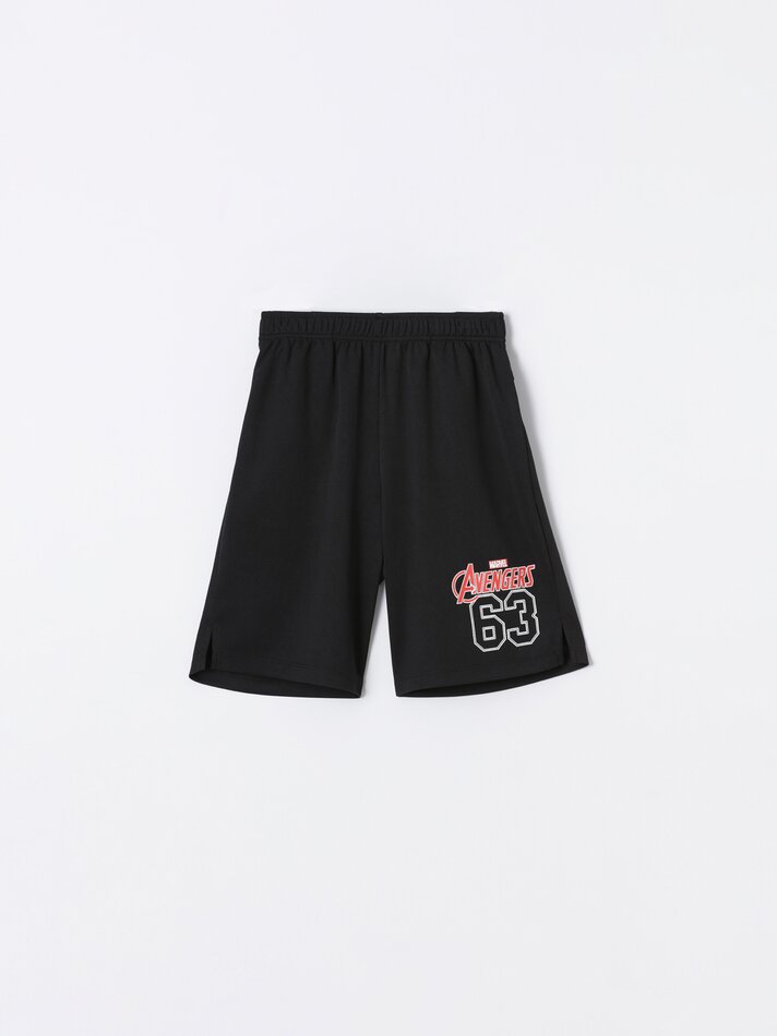 Calça Jogger Bermuda Marvel Avengers - Preta