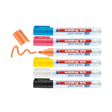 edding 95 Glasmarker Basic 6er-Set