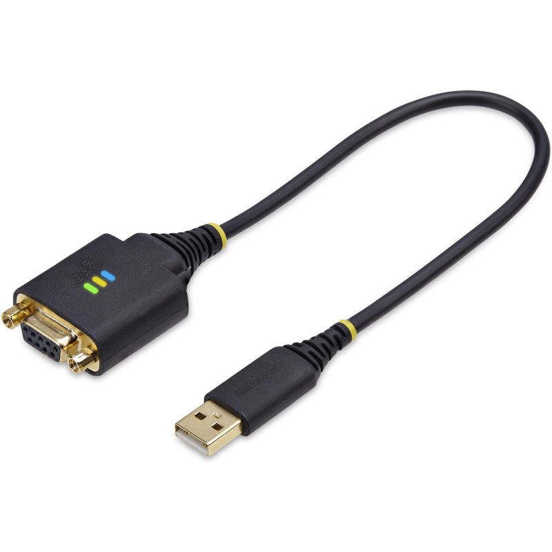 StarTech.com Câble USB vers Null Modem Série de 30cm, COM Retention, FTDI, Câble Adaptateur USB-A vers DB9 RS232, Vis/Écrous DB9 Interchangeables, Windows/macOS/Linux
