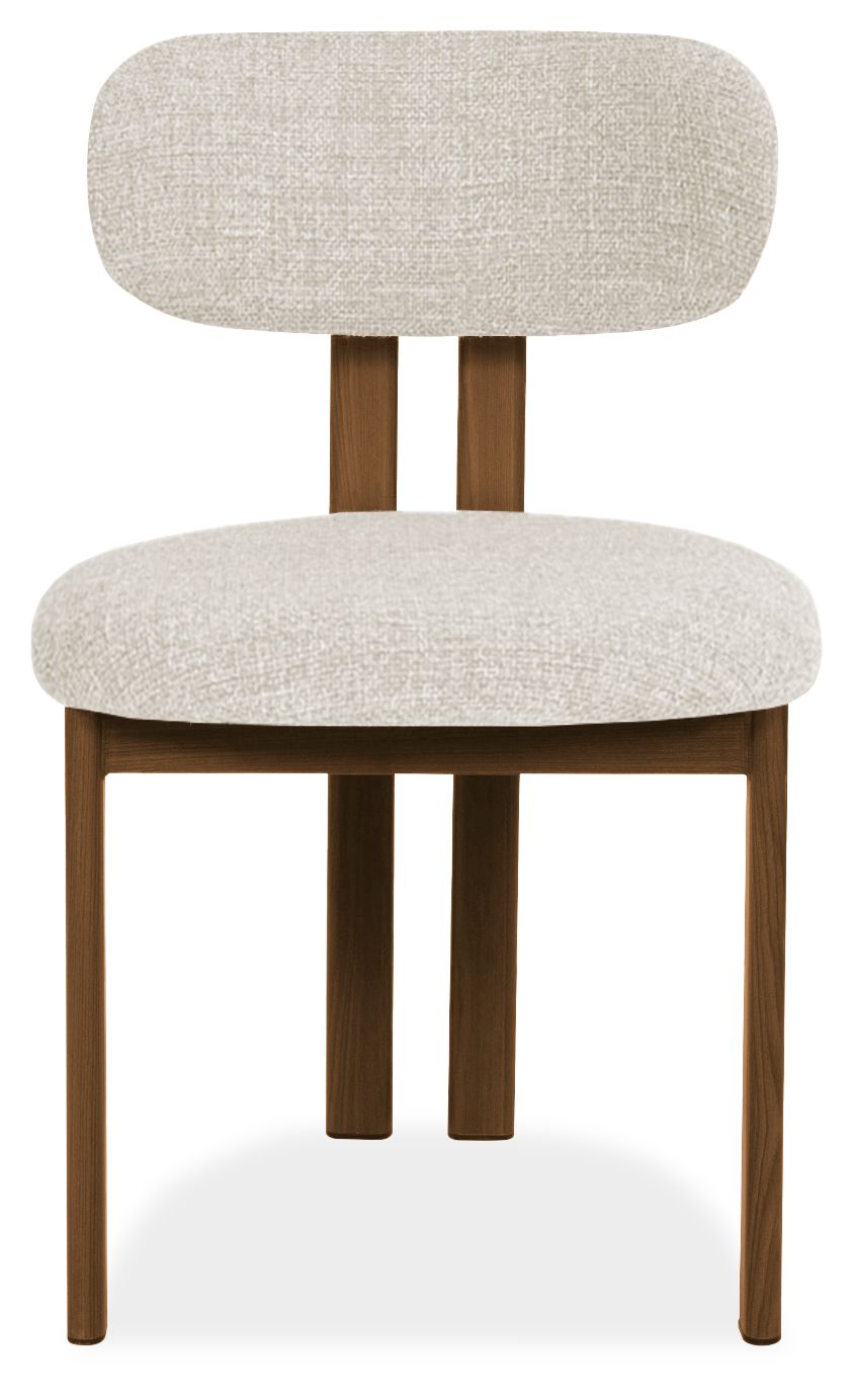 Eetkamerstoel Beige Walnut Lynja B51 x D53 x H80.5 cm