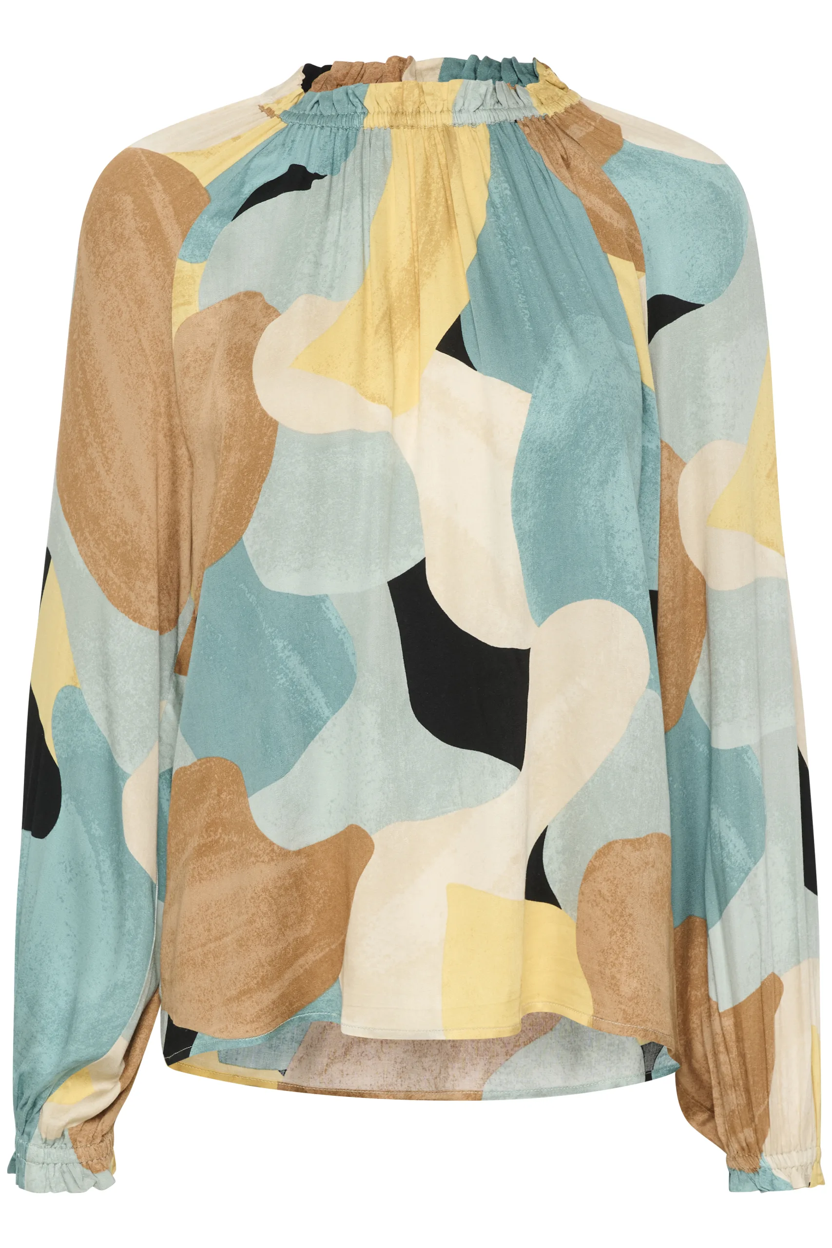 Culture - Dana Longsleeve Blouse - Green Milieu Art