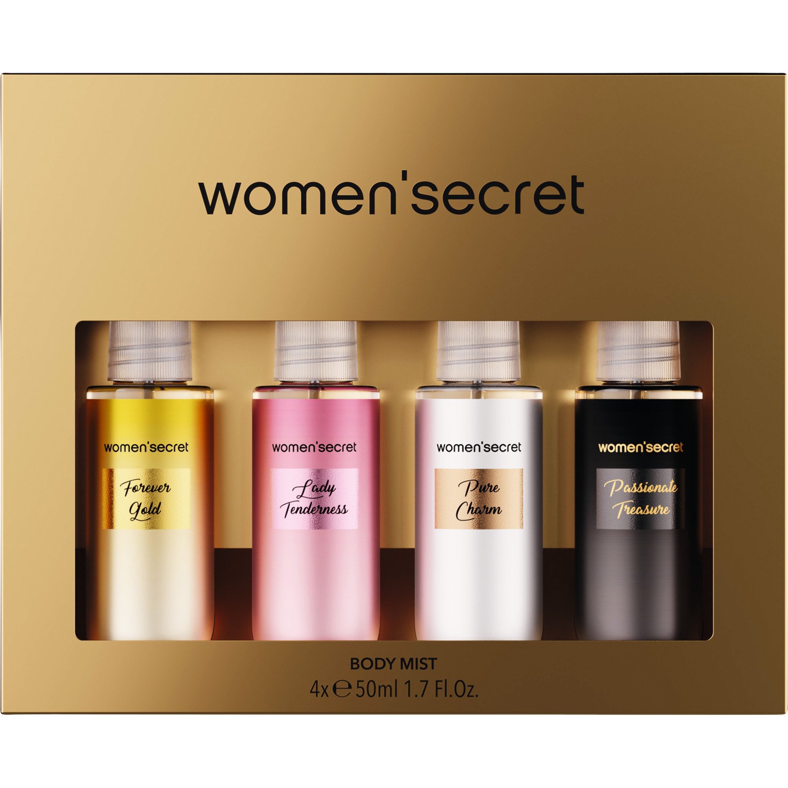 Women'Secret Body Mist Coffret Metallic 4 x 50 ml