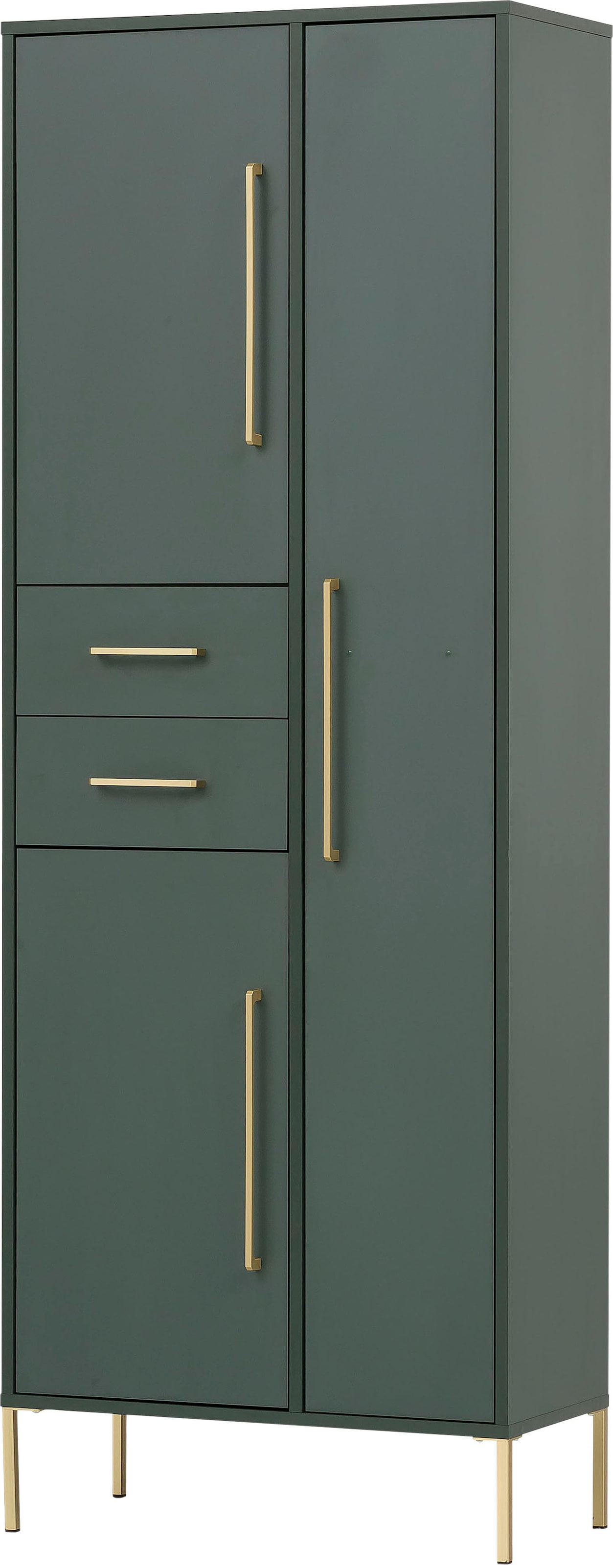 welltime Garderobenschrank »Kent mit goldfarbenen Griffen« Breite 67,1 cm, made in Germany