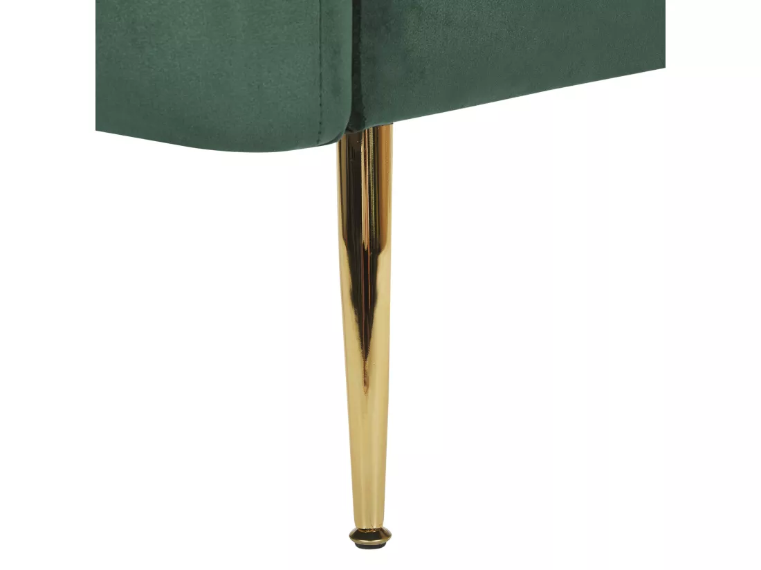 Fauteuil LACONIA Velours Vert foncé