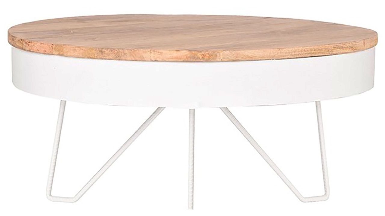 Salontafel wit YS-22.079 Saran ⌀80  x H43 cm