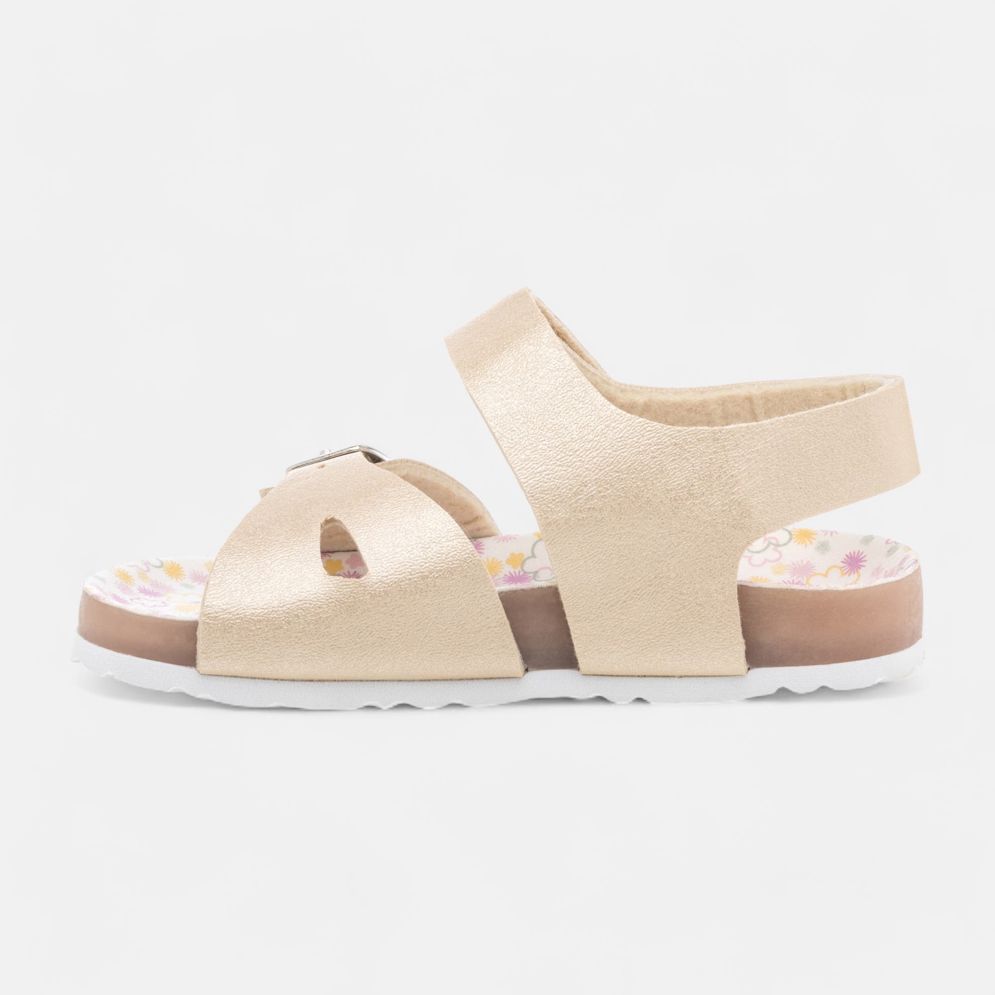 Mules semelle liège Fille or