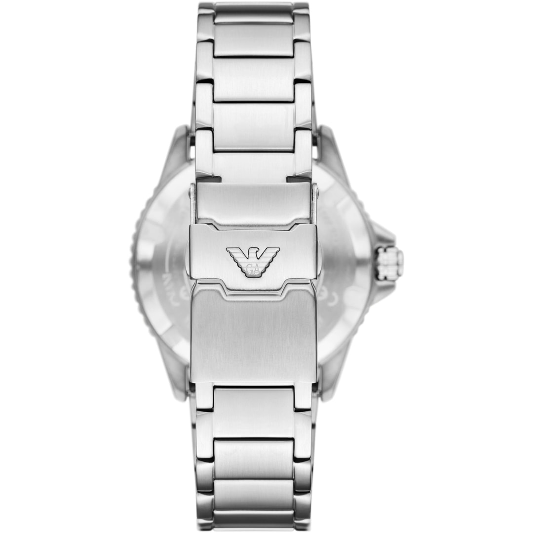 Emporio Armani Diver World Explorer Solar Silbrig / Grün