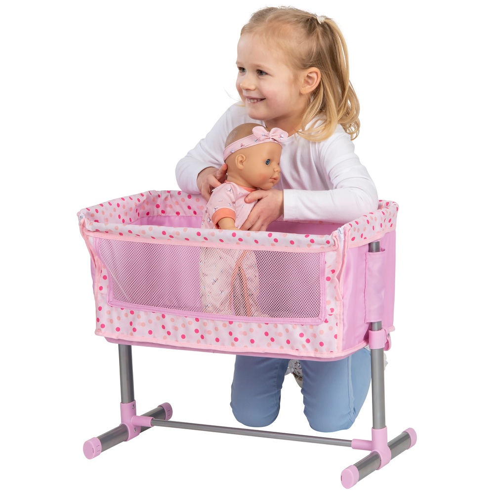 Dolls Beside Me Crib Spot Print