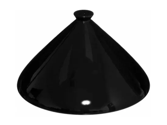 Plat à tajine en céramique - D. 30,3 x H. 22 cm - Noir