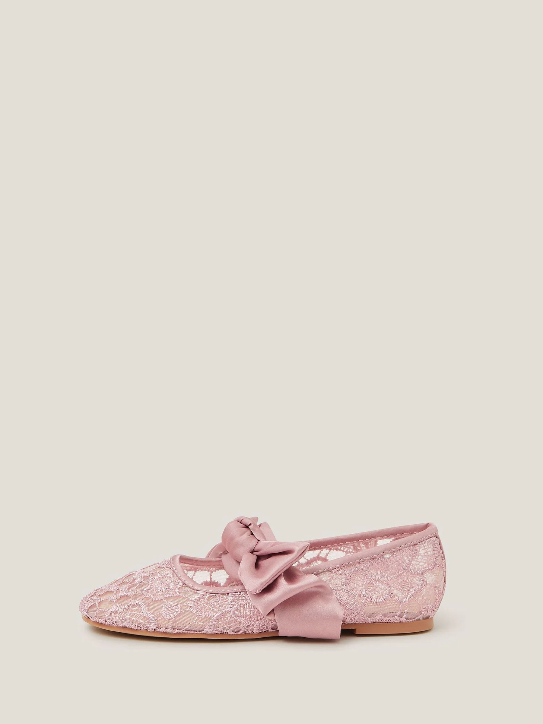 Monsoon Bow Lace Ballerina Flats Shoes