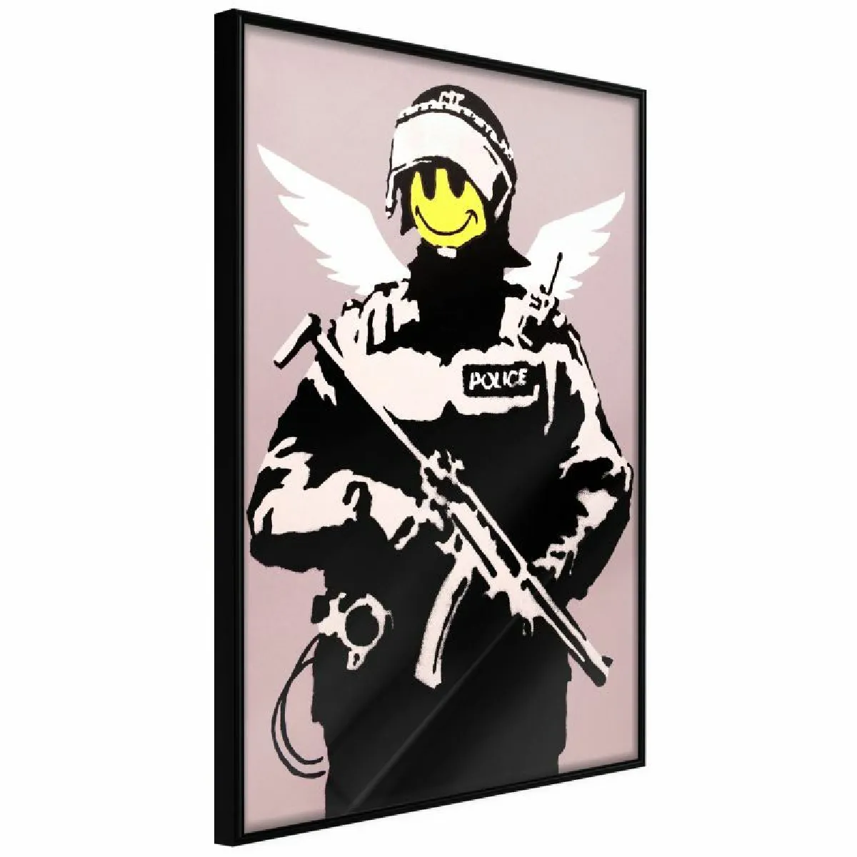 Paris Prix Affiche Banksy Flying Copper 20 x 30 cm - Noir