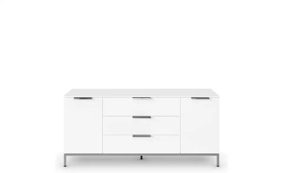 Sideboard Weiß Front: Dekor, Oberboden: Dekor verchromt