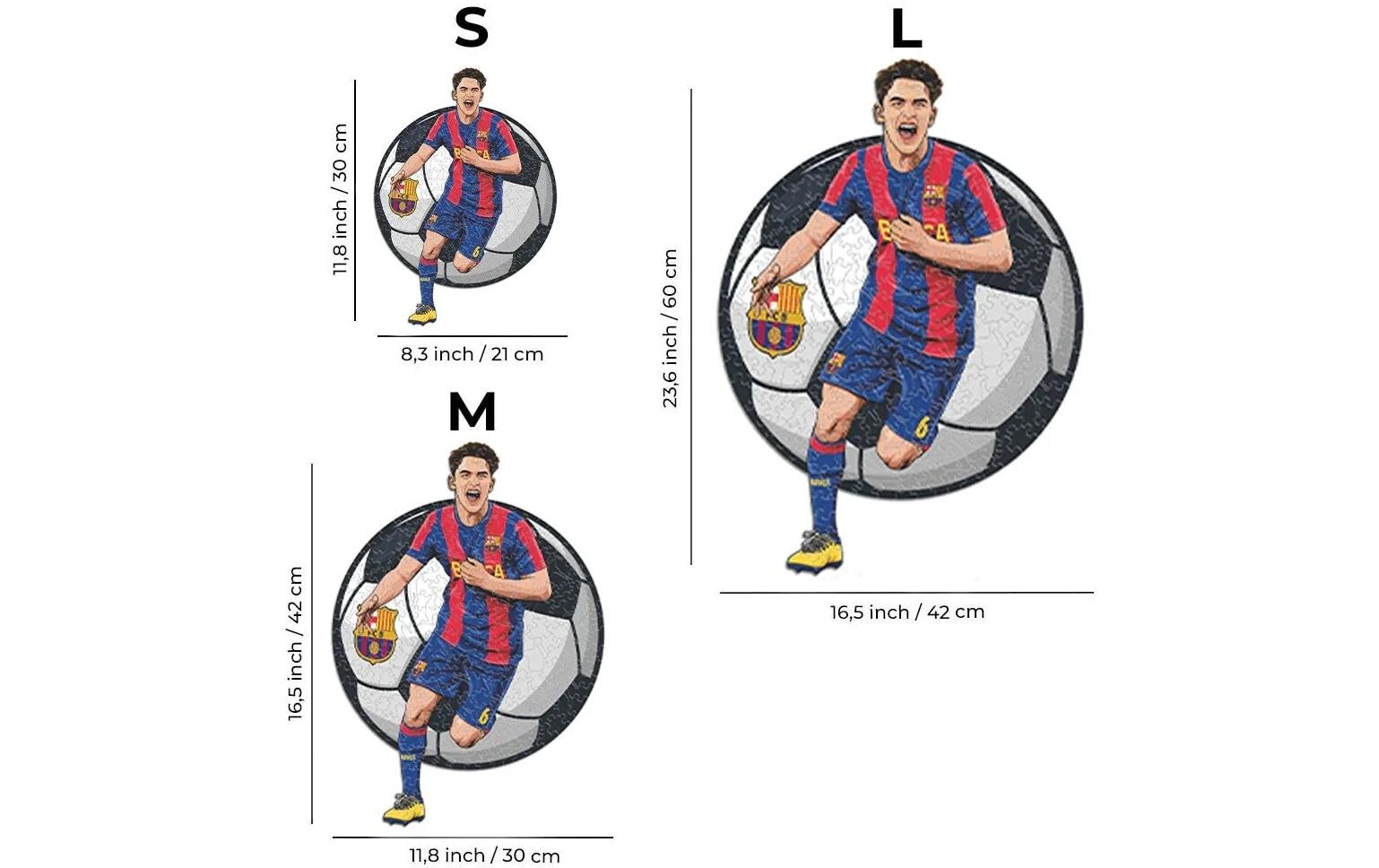 Puzzle »Iconic FC Barcelona – Gavi« Holzart: Birke (Herkunftsland: China)