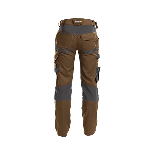 DASSY ® Dynax arbejdsbukser med stretch og knælommer claybrun/grå