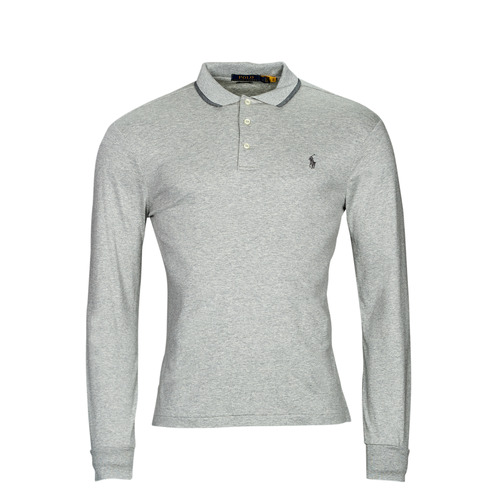 Polo Ralph Lauren - K224SC53C-LSKCSLM1-LONG SLEEVE-POLO SHIRT Gris / Claro / China / Andover / Heather