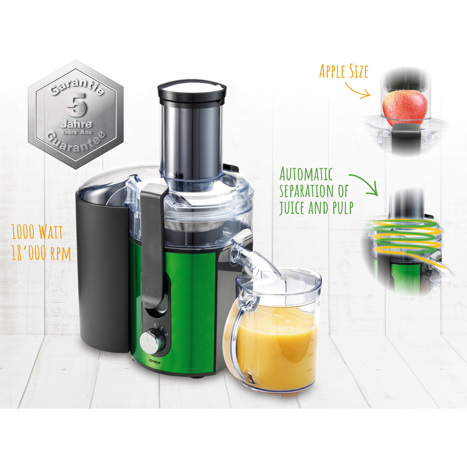 Trisa Entsafter Vital Juicer Pro grün