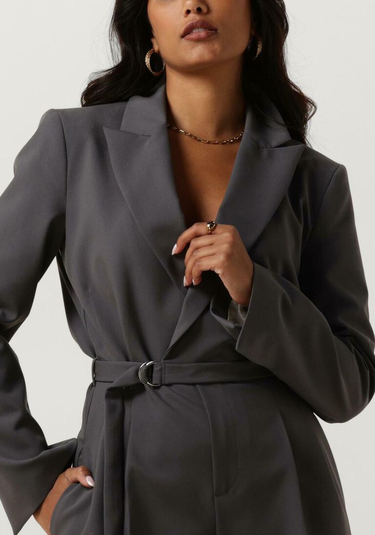 VANILIA grijze vanilia jumpsuit chic wide leg jumpsuit
